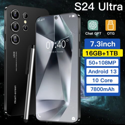 Unlocked 7.3" S24 Ultra 5G Smartphone Android Cell Phone Dual SIM Mobile Phones