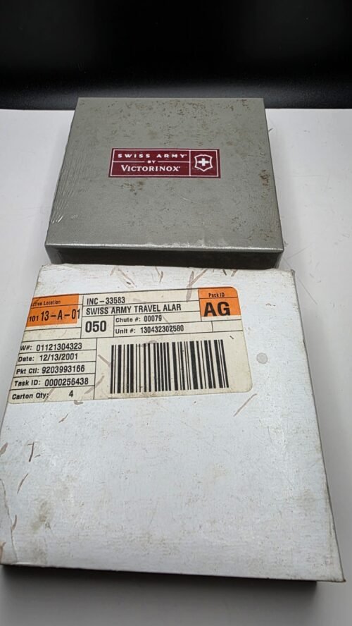 Unopened Sealed Swiss Army Marlboro Travel Alarm Clock 2001 Box Victorinox 33583