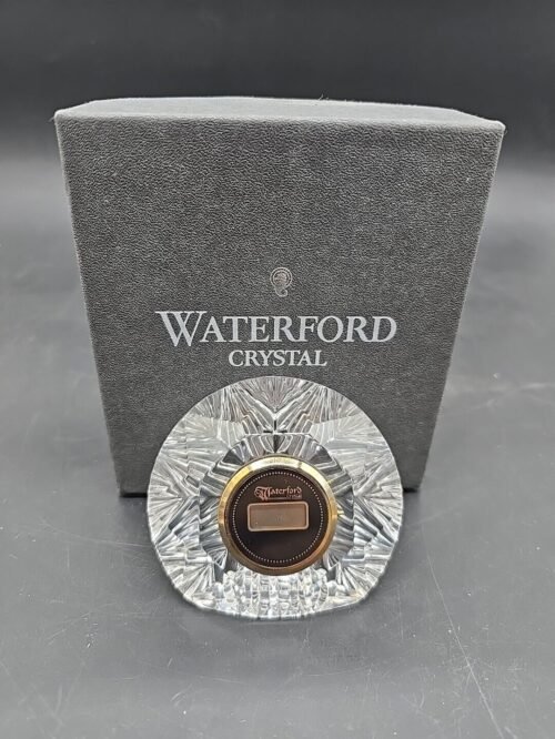 Untested Waterford Crystal “Lismore” Digital Desk Clock - with Blue Box