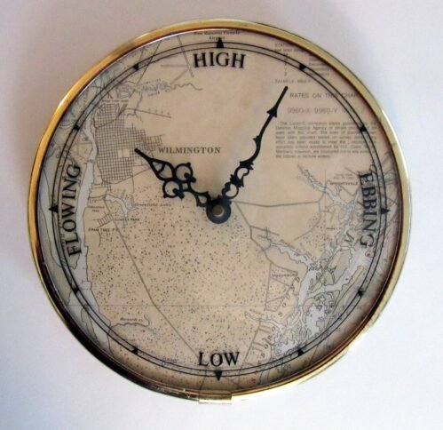 Unusual WILMINGTON area Tide Clock, made in the USA