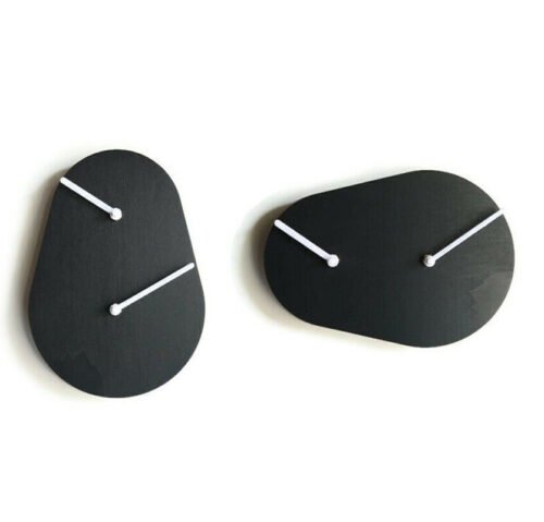 Unusual Wooden Quiet Small Oval Wall Clock for Living Room Anthracite Wood