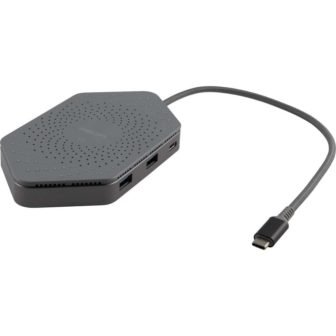 USB-C Travel Docking Station with Qi