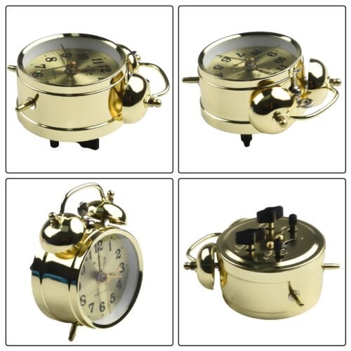 US Bell Alarm Clock Mechanical Wind-Up Loud Twin Table Vintage Retro-Old Look-V1