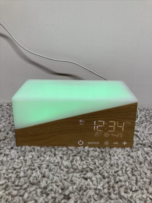 Used Sharper Image Sound & Light Therapy Alarm Clock 1006671 Read