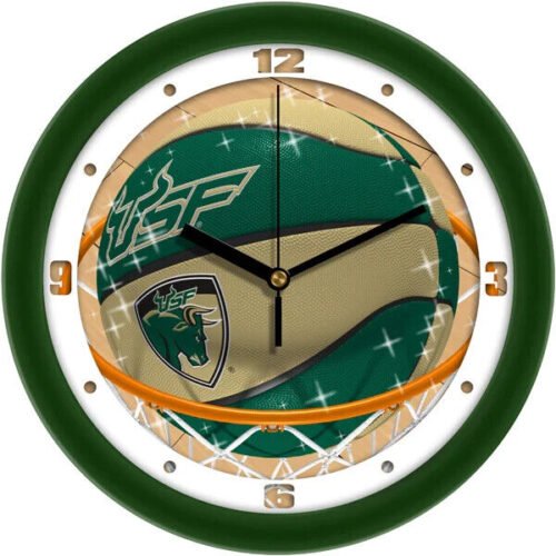 USF South Florida Bulls Slam Dunk Basketball clock