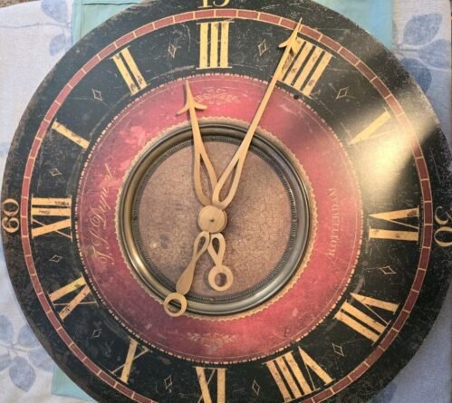 Uttermost 27" Wall Clock 'Dupont' *Needs Battery Pack Clock Mechanism Replaced *