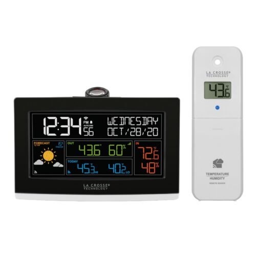 VA1 La Crosse Technology WiFi Projection Alarm Clock LTV-TH2i Sensor - Open Box
