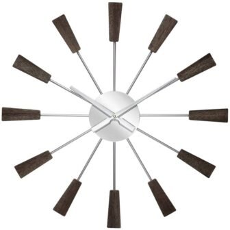 Vane Mid Century Wall Clock, 23.5 in