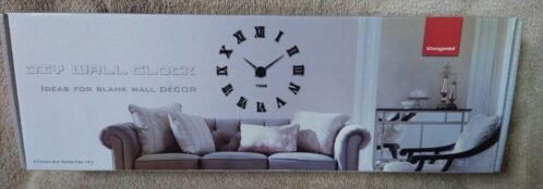 Vangold DIY Wall Clock Large NEW IN BOX Roman Numeral Frameless Modern Decor NIB
