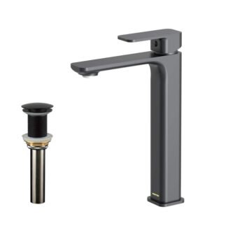 Venda Single Handle Single Hole Vessel Bathroom Faucet with Matching Pop up Drain detail image