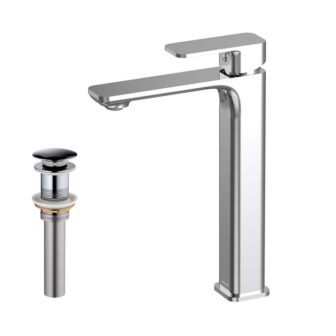 Venda Single Handle Single Hole Vessel Bathroom Faucet with Matching Pop up Drain reference photo