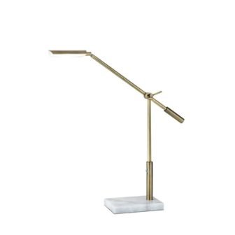 Vera 26 in. Antique Brass LED Desk Lamp