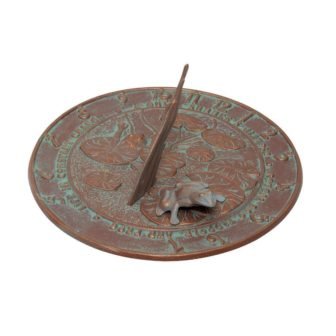Verdigris Frog Sundial