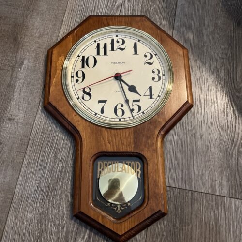 Verichron Regulator Chime Schoolhouse Wall Pendulum Clock Quartz Clock works