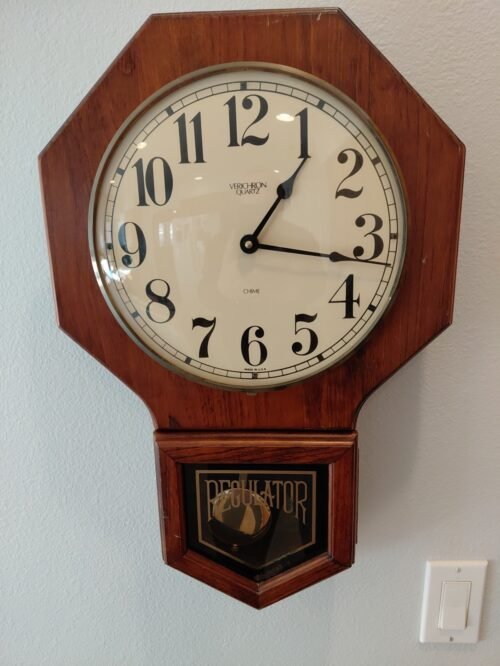 Verichron Regulator Wall Clock-Westminster Chime Pendulum-READ