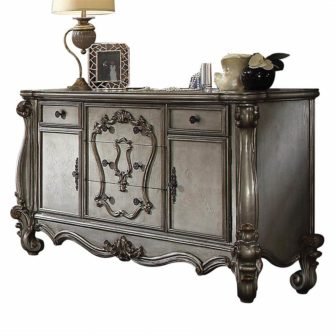 Versailles Antique Platinum 5 Drawer 21 in. Dresser without Mirror
