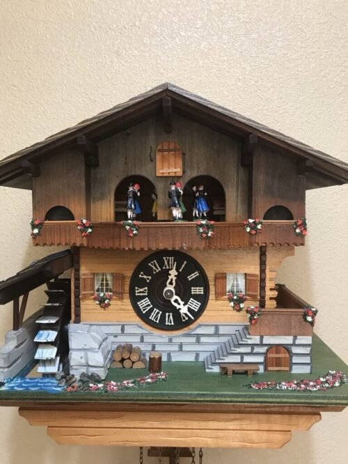 Very beautiful Cuckoo Clock Forest House With dancers music moverment - Working