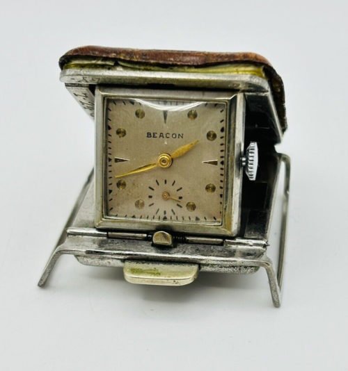 VERY COOL VINTAGE CIRCA 1950'S BEACON DESK CLOCK WATCH