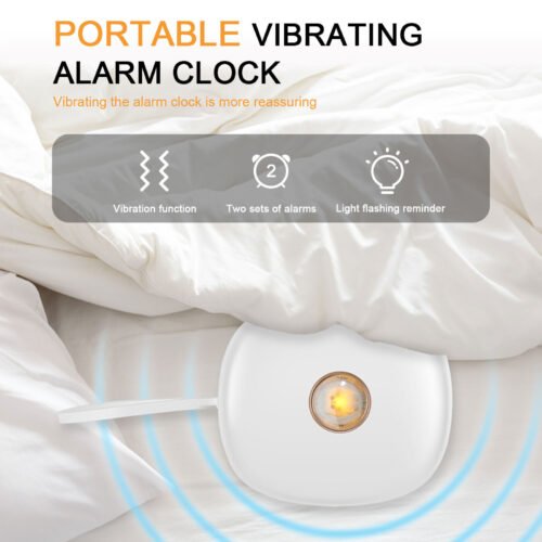 Vibrating Alarm Clock with Bed Shaker for Heavy Sleeper Deaf Hard of Hearing @