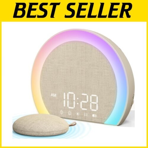 Vibrating Alarm Clock with USB Charger and Adjustable Brightness for Bedrooms