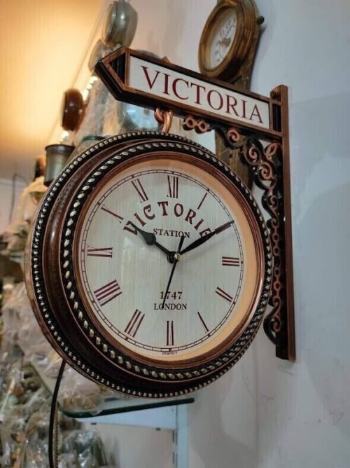 Victoria Station Clock 1747 London Double sided Face Wall Railway