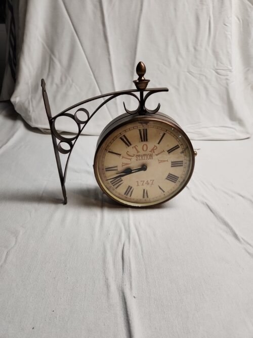 Victoria Station Clock 1747 Vintage Double Sided Clock Railway Station Wall 8”