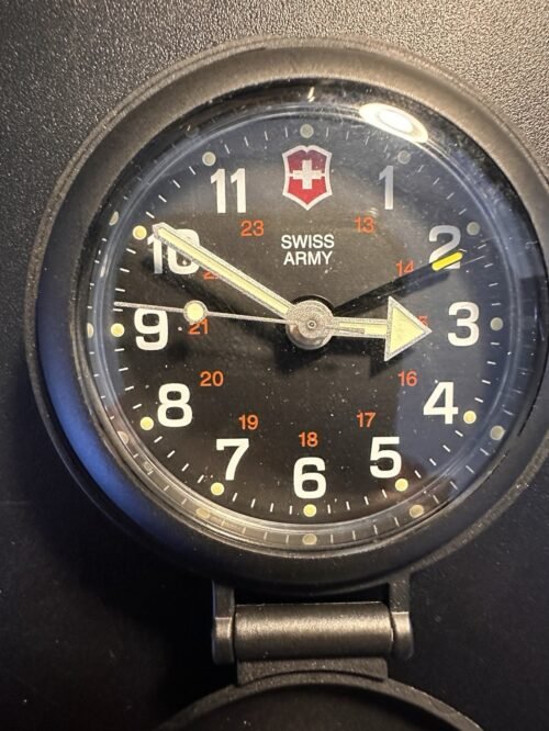 Victorinox Swiss Army Travel Alarm Clock Black Dial