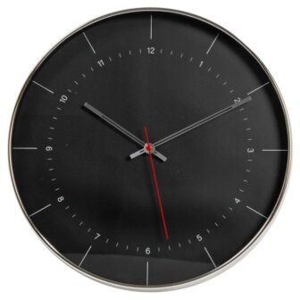 Victor Modern Wall Clock, 14 in. Black