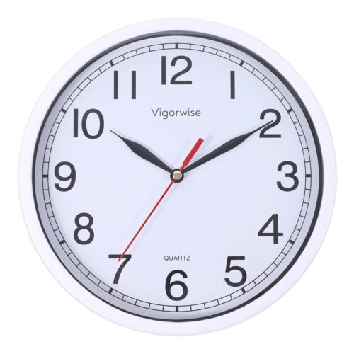 Vigorwise Wall Clock, 8 Inch Silent Sweep Movement Accurate Small Cloc