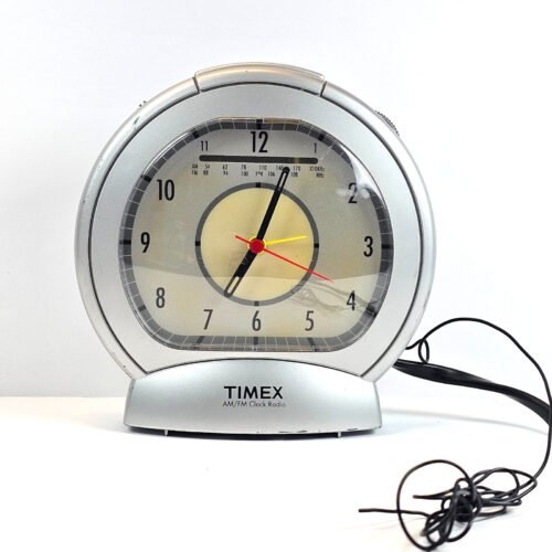 Vintage-TESTED! Timex AM/FM/Radio/Alarm Clock - Analog with Dimmer Light #T317S