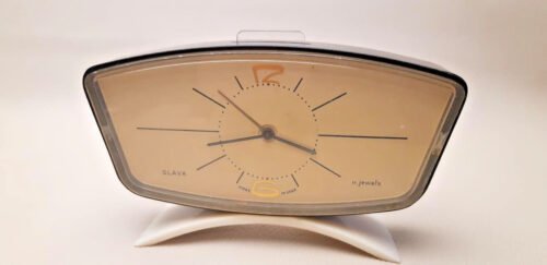 Vintage 1950s Alarm clock SLAVA Russian CCCP USSR Retro Desk table
