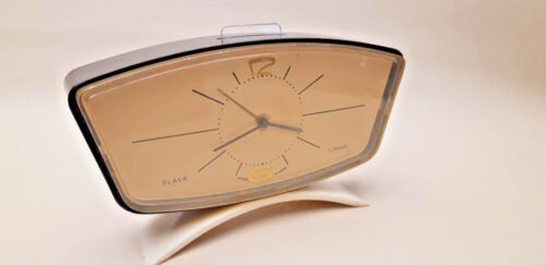 Vintage 1950s Alarm clock SLAVA Russian CCCP USSR Retro Desk table