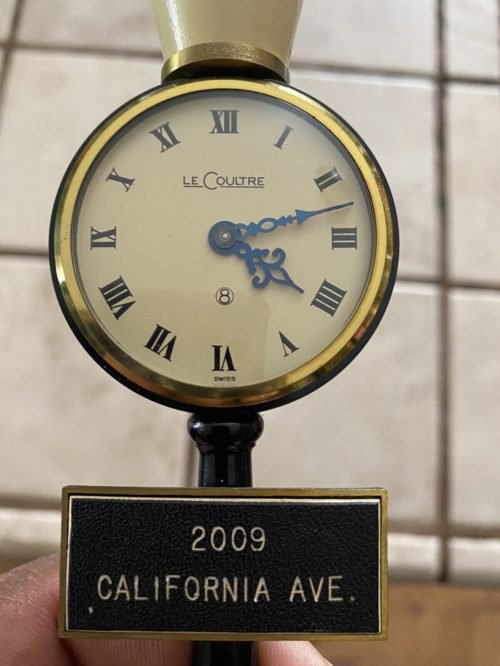 Vintage 1950s Swiss Clock Floor Lamp RUE DE LA PAIX by JAEGER-LECOULTRE 28cm