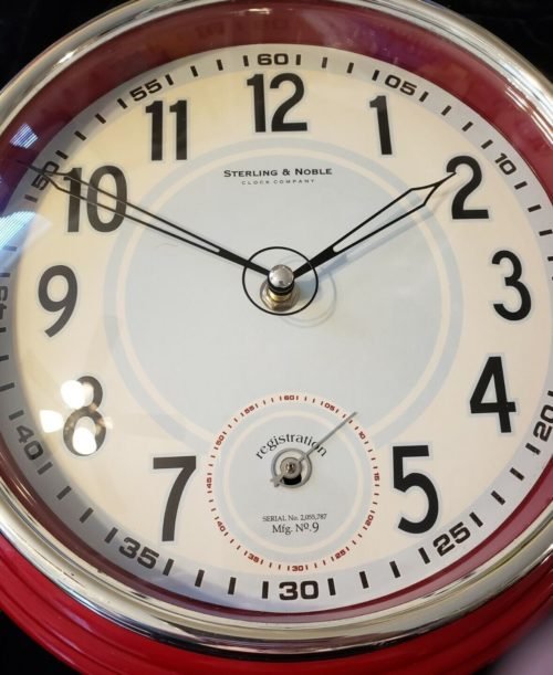 Vintage 1960 Wall Clock Sterling and Noble Clock Company Art Deco Diner...