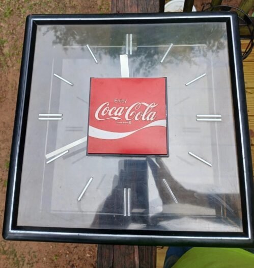 Vintage 1970's Coca~Cola Everbrite Tinted See ~Thru Wall Clock WORKS!