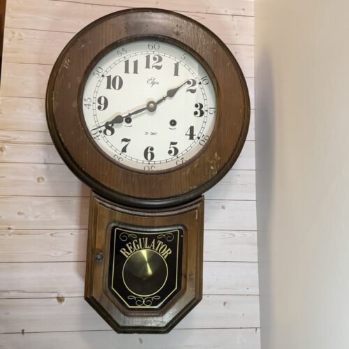 Vintage 1970s Regulator Wall Winding Clock 31 Day Chime Korea Made Works/Tested