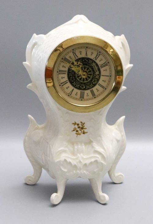 Vintage 1972 Ceramic Wind Up Table Clock Hobbyist Piece