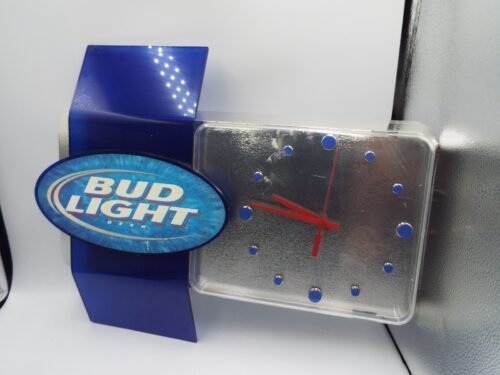 VINTAGE 1990'S BUD LIGHT ADVERTISING CLOCK