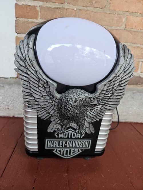 Vintage 1990’s Harley Davidson Iron Eagle Table Lamp, AM/FM Radio & Alarm Clock