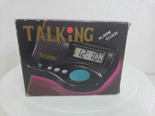 VINTAGE 1990s Talking Alarm Clock - Battery/Portable New in box
