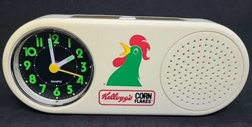 Vintage 1991 Kellogg's Corn Flakes Crowing Rooster Alarm Clock Tested/Working
