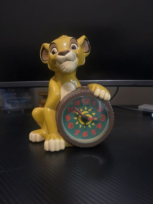 vintage 1994 Disney "The Lion King" Simba musical alarm clock
