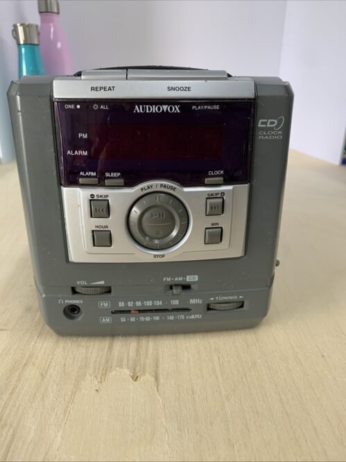 Vintage 1998 Audiovox AM/FM Alarm Clock Radio CD Player CD1162 Tested*