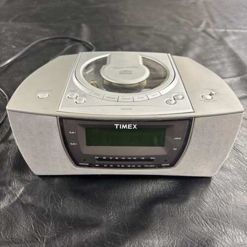 Vintage 2003 Timex Stereo CD Dual Clock Radio W Nature Sounds Model T608T