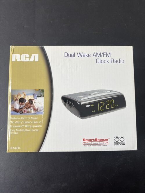 Vintage 2008 RCA Dual Wake AM/FM Alarm Clock Radio RP5400 ⭐️BRAND-NEW-IN-BOX⭐️