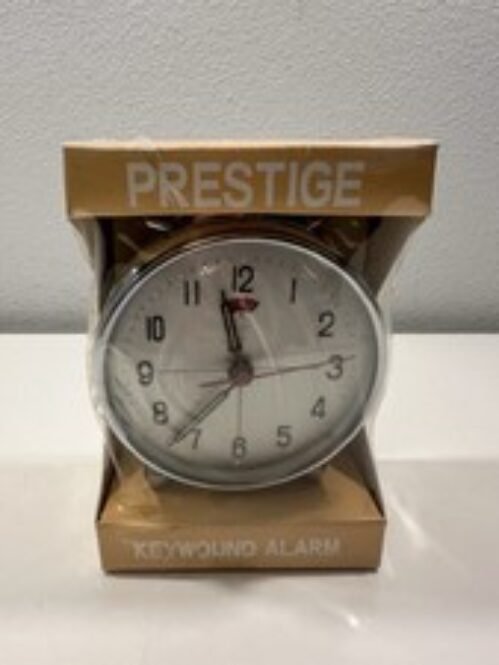 VINTAGE 60's/70's Prestige Keywound Metal Alarm Clock - Yellow *NEW