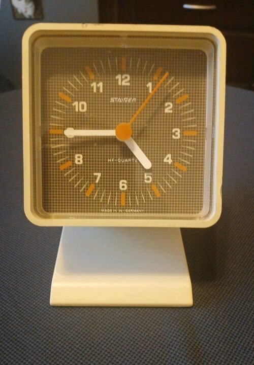 Vintage 70s Staiger Alarm Clock Battery Operated Wall Mount Or Table Top