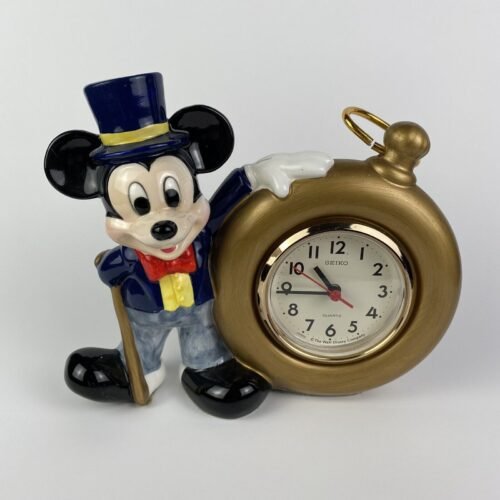 Vintage 90’s Disney Mickey Mouse Seiko Desk Table Clock Rare