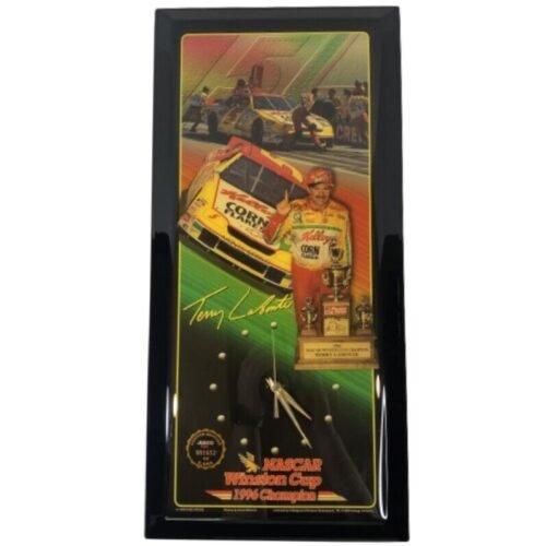 Vintage 90s NASCAR Labonte Jebco Garage Man Cave Wall Clock Car Racing Limited