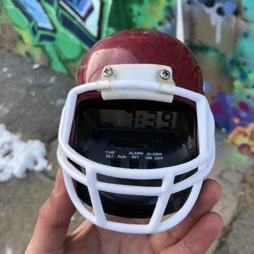 Vintage 90s Texas A&M Aggies Clock Helmet College University Gift Desk Office